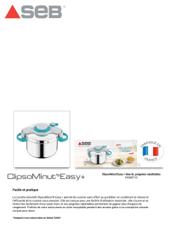 SEB ClipsoMinut Easy 6 L Autocuiseur Product fiche