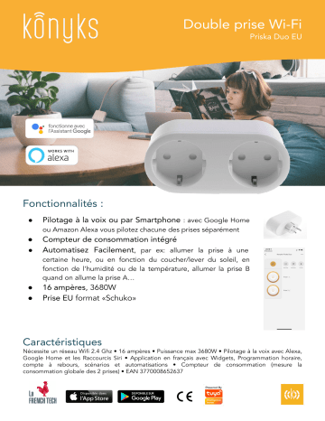 Product information | Konyks Priska Duo Prise connectée Product fiche | Fixfr