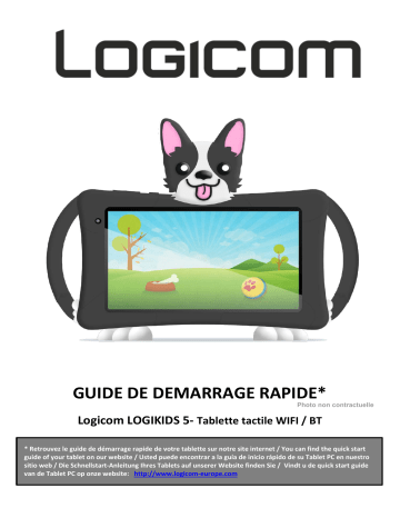 Product information | Logicom enfant 7'' Logikids5 - 16Go Tablette Product fiche | Fixfr