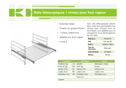 Electrolux Rail télescopique TR1LFSTV Rails télescopiques Product fiche