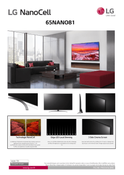 LG NanoCell 65NANO816 2020 TV LED Product fiche