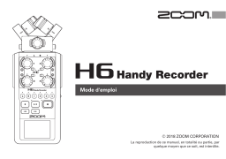 Zoom H6 noir Enregistreur audio Owner's Manual