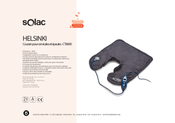 Product information | Solac chauffant pour la nuque Helsinki Coussin chauffant Product fiche | Fixfr