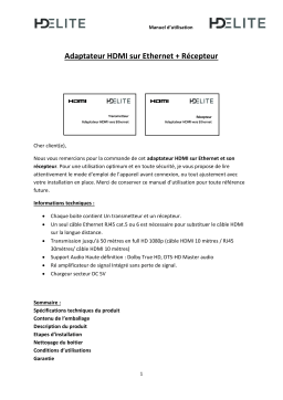 Hdelite HDMI sur RJ45 - 50M Convertisseur HDMI Owner's Manual