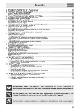 Smeg GP61X9 Cuisinière mixte Owner's Manual