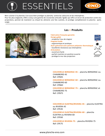 Product information | ENO Capot acier noir pour Océane 65 Couvercle plancha Product fiche | Fixfr