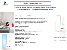 Dayvia Slim Style W021/02 Luminothérapie Product fiche