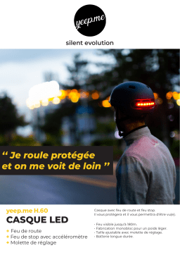 Yeep.Me H.60 Led & Brake - L Casque Product fiche