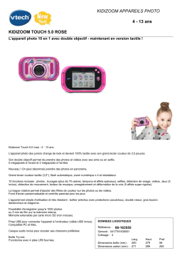 Vtech Kidizoom Touch 5.0 Rose Appareil photo Compact Product fiche