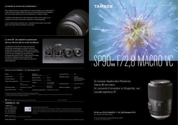 Product information | Tamron SP 90mm f/2.8 Di Macro VC USD Nikon Objectif pour Reflex Product fiche | Fixfr