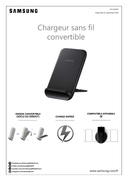 Samsung sans fil stand charge rapide Blanc Chargeur induction Product fiche