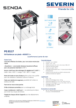 Severin PG 8117 Barbecue électrique Product fiche