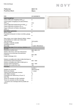 Novy PURE' LINE 6831 Plafonnier Hotte plafond Product fiche