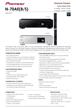 Pioneer Réseau Hifi N-70AE silver DAC audio Product fiche