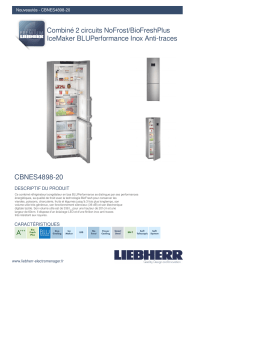 Liebherr CBNes4898-21 Réfrigérateur combiné Product fiche