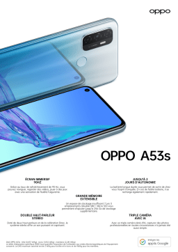 Oppo A53S Noir Smartphone Product fiche