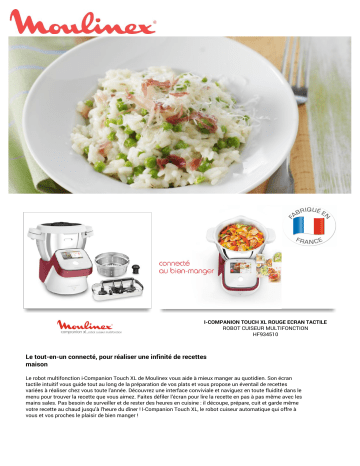 Product information | Moulinex I-Companion Touch XL Rouge HF934510 Robot cuiseur Product fiche | Fixfr