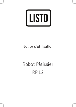 Listo RP L2 Robot pâtissier Owner's Manual