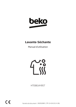 Beko HTE8614YBST Lave linge séchant hublot Owner's Manual