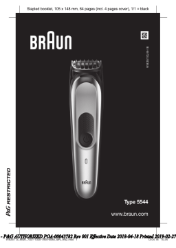 Braun MGK7920 Tondeuse multifonction Manuel du propriétaire