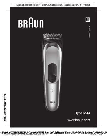 Owner's manual | Braun MGK7920 Tondeuse multifonction Manuel du propriétaire | Fixfr