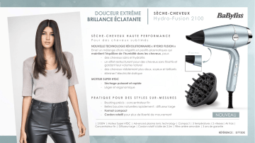 Product information | Babyliss Hydro fusion D773DE Sèche cheveux Product fiche | Fixfr