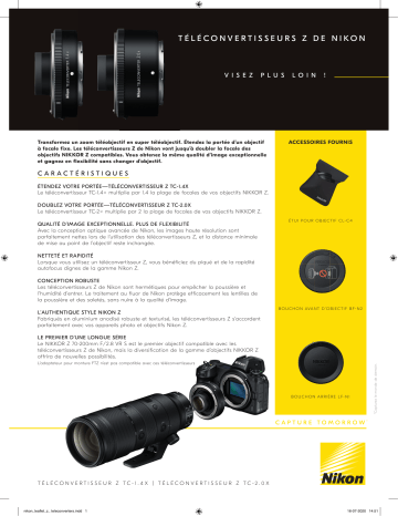 Product information | Nikon Z5 + 24 -50mm + Bague d'adaptation FTZ Appareil photo Hybride Manuel utilisateur | Fixfr