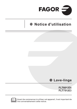 Fagor FLT7512CI Lave linge top Owner's Manual