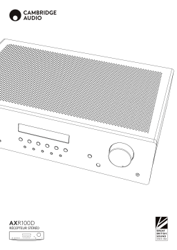 Cambridge Audio AXR100D Amplificateur HiFi Owner's Manual