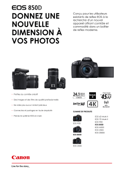 Canon EOS 850D Boitier Nu Appareil photo Reflex Product fiche