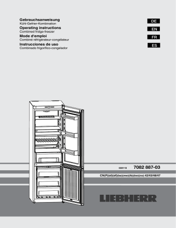 CNEL4313-23 | Manuel du propriétaire | Liebherr CNPel331 Réfrigérateur combiné Owner's Manual | Fixfr