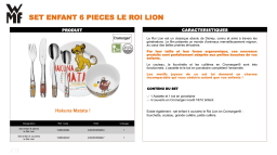 WMF ROI LION enfants 6 pieces Couverts Product fiche