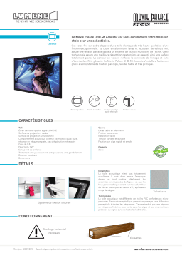 Lumene Movie Palace UHD 4K Acoustique 300C Ecran de projection Product fiche