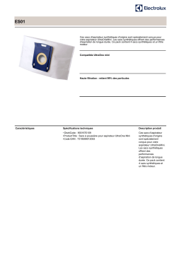 Sacs Electrolux UltraOne Mini : Chat IA & PDF