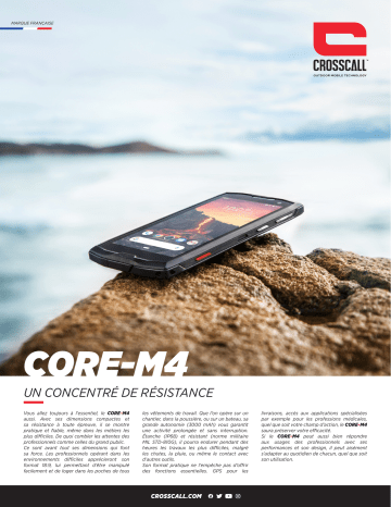 Product information | Crosscall Core M4 Smartphone Product fiche | Fixfr