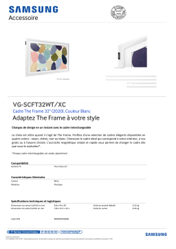 Samsung Cadre VG-SCFT32WT 2020 The Frame Blanc Cadre The Frame Product fiche