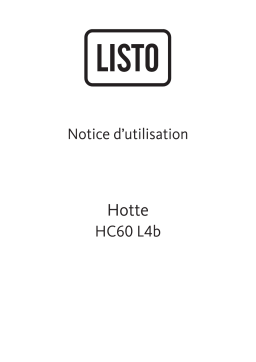 Listo HC60 L4b Hotte casquette Owner's Manual