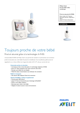 Philips Avent SCD835/26 Babyphone Product fiche