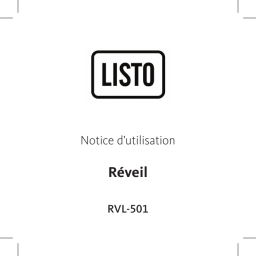 Listo de voyage RVL-501 Bleu Réveil Owner's Manual