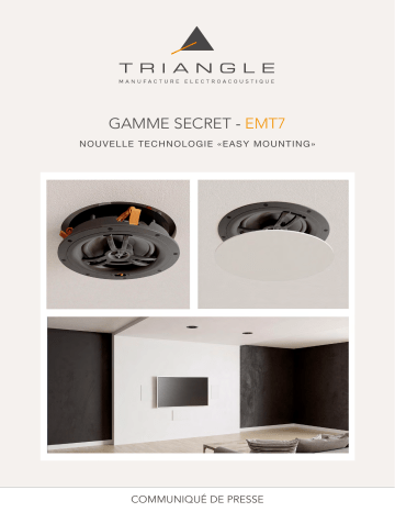 Product information | Triangle EMT7 Enceinte Encastrable Circulaire Enceinte encastrable Manuel utilisateur | Fixfr