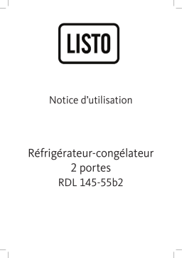 Listo RDL145-55b2 Réfrigérateur 2 portes Owner's Manual