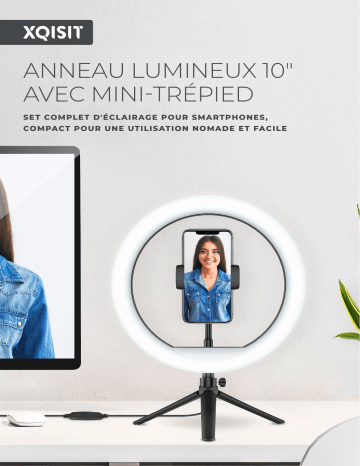 Product information | Xqisit 14'' pour Smartphone / Vlog Ring light Product fiche | Fixfr