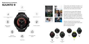 9 G1 BARO BLACK | Product information | Suunto 9 G1 BARO WHITE Montre sport Product fiche | Fixfr