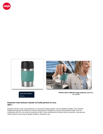 Product information | Emsa de voyage COMPACT 0.3L Vert Mug isotherme Product fiche | Fixfr