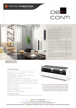 De Conti MEZZA XL 1M50 40-60P Meuble TV Product fiche