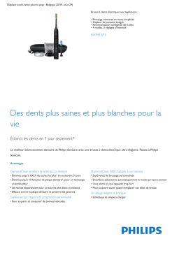 Philips HX9913/13 DIAMOND CLEAN 9000 BLACK Brosse à dents électrique Product fiche