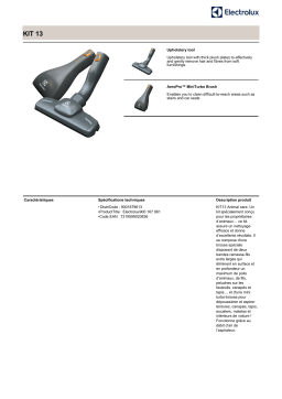 Electrolux Kit 13 Animal Care Brosse Product fiche