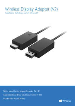 Microsoft HDMI Wireless Display adapter v2 Passerelle multimédia Product fiche