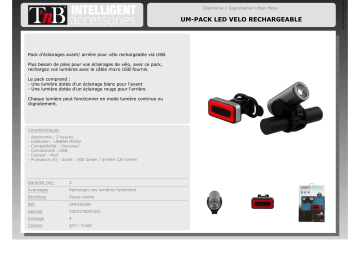 Product information | TNB Kit eclairage en usb Lumière Product fiche | Fixfr