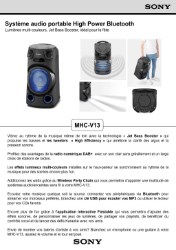 Sony MHCV13 Enceinte sono Product fiche